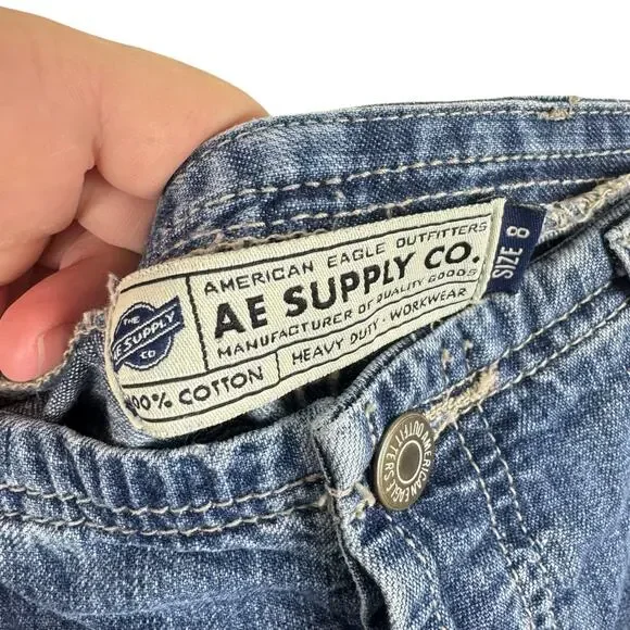 American Eagle Vintage Y2K Heavy Duty Workwear 100% Cotton Button Fly‎ Shorts 8 - Picture 4 of 6